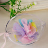 6 PCS Transparent Plastic Hollow Ellipsoid Easter Christmas Wedding Decorations