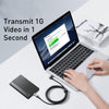 Baseus CATPN-01 100W 5A PD3.1 Gen2 USB-C / Type-C to USB-C / Type-C HD Same Screen Coaxial Hammer Cable, Cable Length: 1.5m(Black)