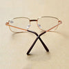 Full Metal Frame Resin Lenses Presbyopic Glasses Reading Glasses +3.00D(Gold)