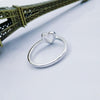 Fashion Heart Shaped Wedding Ring for Woman White(9)