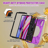 For Xiaomi Redmi Pad Pro 12.1 Rotatable Holder Silicone Hybrid PC Tablet Case with Shoulder Strap(Purple)