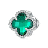 S925 Sterling Silver Lucky Four-leaf Clover DIY Beads(BSC995)