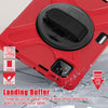 For Xiaomi Pad 7 / 7 Pro Rotatable Holder Silicone Hybrid PC Tablet Case with Shoulder Strap(Red)
