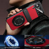 For Samsung Galaxy Z Flip3 Gold Medal Rotating Folding Series Ring Holder Phone Case(Red)