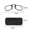 TR90 Pince-nez Reading Glasses Presbyopic Glasses with Portable Box, Degree:+2.00D(Brown)