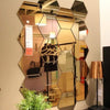 12 PCS 3D Hexagonal Mirror Wall Stickers Set, Size: 10*10cm(Gold)