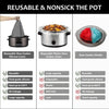 8QT Silicone Slow Cooke Liners Reusable Leakproof Crock Pot Liners(Gray)