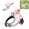 Reflective Dog Harness Vest, Breathable Nylon, Pink, Small