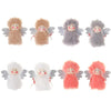 1 Pair Christmas Decorations Plush Dolls Boys And Girls Small Pendant(White)