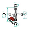 Elevator Water Meter Valve Cross Key Inner Triangle Wrench, Style: E Silver