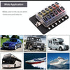 1 in 12 Out Fuse Box PC Terminal Block Fuse Holder Kits with LED Warning Indicator for Auto Car Truck Boat