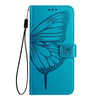 For Xiaomi Redmi K70 / K70 Pro Embossed Butterfly Leather Phone Case(Blue)