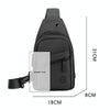 WEPOWER Outdoor Daily Chest Bag Men Crossbody Shoulder Bag(Black)