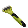 Pet Grooming Comb, Double-Sided Dematting Tool for Cats & Dogs (Green)