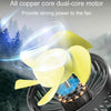 SUITU F4208 Car Cooling Fan Vehicle Rear Seatback USB Dual-Head Electrical Fan(Yellow And Black)