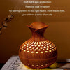 LED Light Aromatherapy Diffuser Home Small Vase Quiet Humidifier Aromatherapy Diffuser 2 In 1(Dark Wood)