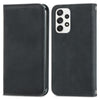 For Samsung Galaxy A73 5G Retro Skin Feel Magnetic Horizontal Flip Leather Phone Case(Black)