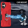 For Samsung Galaxy A06 4G Ring Holder Armor Hybrid Phone Case(Red)