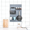 Plastic Board Living Room Bathroom Kitchen Wall Decoration Storage Shelf(Grey)