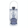 010-30 Double Tube Glass Iron Cage Hookah (Blue)