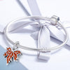 S925 Sterling Silver Late Autumn Maple Leaf Accessories Beaded Bracelet Accessories