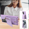 For Samsung Galaxy S25 Ultra 5G Crossbody Lanyard Zipper Wallet Leather Phone Case(Purple)
