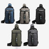 HaoShuai 1100-1 Men Chest Bag Multifunctional Single / Double Shoulder Backpack with External USB Charging Port(Black)