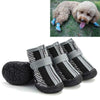 Dog Shoes Breathable Non-Slip Small 3.8x4.3cm Black Grey (4 Pack)