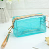PVC Laser Transparent Portable Cosmetic Bag Travel Toiletry Bag(Green)