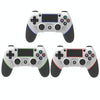 Wireless Bluetooth Rubberized Gamepad For PS4(White Green)