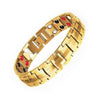 Double Row Magnet Magnetic Therapy Bracelet For Men, Colour: Gold