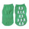4 Pairs Anti-slip Dotted Rubber Trampoline Socks Toddler Socks For Children 1-5 Years Old(Green)