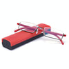 TR90 Seniors Clear Glasses With Portable Case Lightweight Presbyopic Glasses, Degree: +3.50(Red)