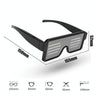 Night Club Bar Disco LED Light Emitting Glasses Festival Party USB Charging Shutter Dynamic Flash Glasses (Red)