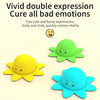 Double Expression Flip Dolls Octopus Silicone Unzip Toys, Height: 4.9cm(Red)