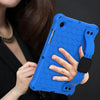 For Galaxy Tab A8 10.5 2021 X200/X205 Honeycomb EVA+PC Tablet Case with Strap(Blue+Black)