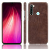 For Xiaomi Redmi Note 8 Shockproof Litchi Texture PC + PU Case(Brown)