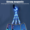 2 in 1 USB to 8 Pin + Micro USB Magnetic Suction Colorful Streamer Mobile Phone Charging Cable, Length: 1m(Color Light)