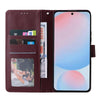 For Samsung Galaxy A56 5G 3-Card Slots Multifunctional Leather Phone Case(Wine Red)