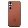 For Samsung Galaxy A24 Twill Fabric Leather Skin Back Phone Case(Brown)