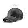 Outdoor Leisure Baseball Hat PU Leather Warm Peaked Cap, Size:Free Size(Light Coffee)