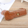 For FUJIFILM X-T5 Glossy PU Leather Camera Half Case Base(Brown)