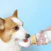 Portable Dog Water Bottle 350ml + 200ml Food Container, Cloud White