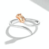 S925 Sterling Silver Rose Women Open Ring