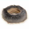 Unisex Winter Imitation Fox Fur Headband Bomber Hat, Size:L58-60cm(Black Tip on White)