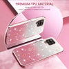 For Samsung Galaxy A42 Gradient Glitter Flower All-inclusive Phone Case(Pink)