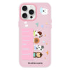 For iPhone 11 Pro Max Skin Feeling Jelly TPU Hybrid PC Phone Case(Dog Party Pink)