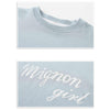 Autumn Girls Fashion Letter Pattern Long Sleeve Lace Stitching Dress, Kid Size:130 Yards(Light Blue)