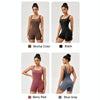 Sports Tight Hip-Lifting Yoga Bodysuit With Chest Pad, Size: XXL(Blue Gray)