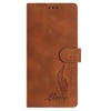 For Samsung Galaxy S25 5G / S24 5G Skin Feel Embossed Feather Leather Phone Case(Brown)